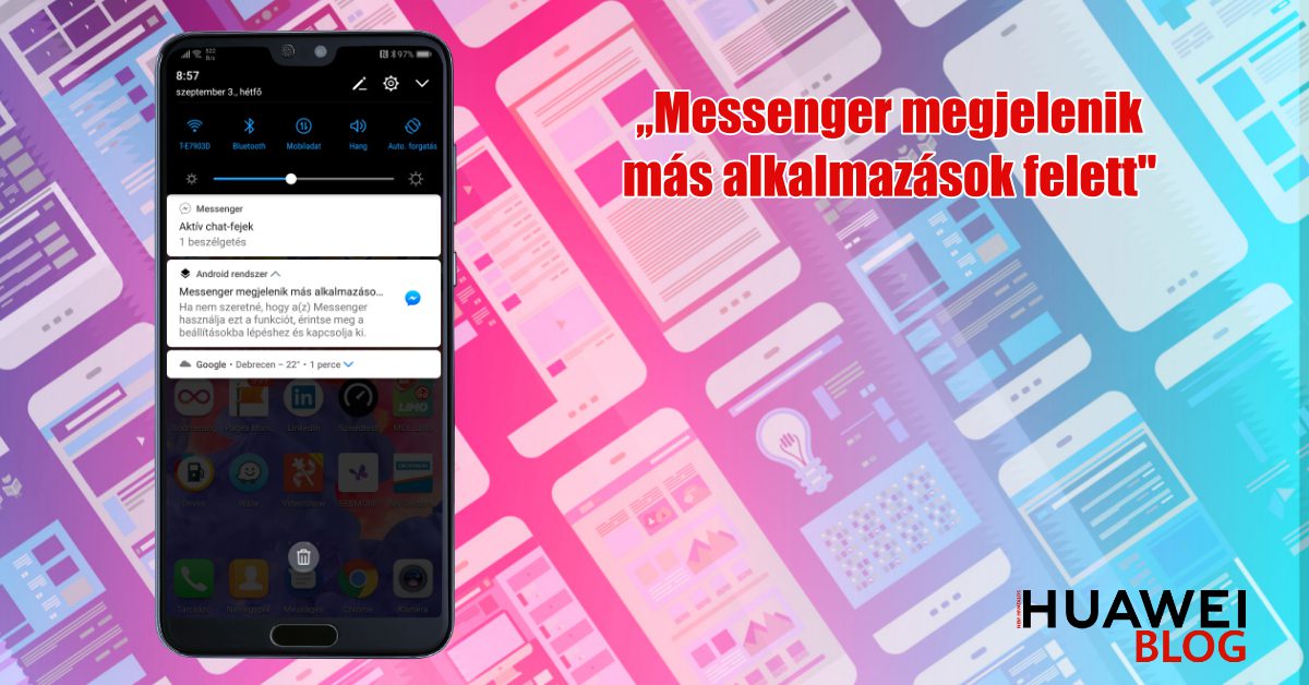 Messenger megjelenik más alkalmazások felett
