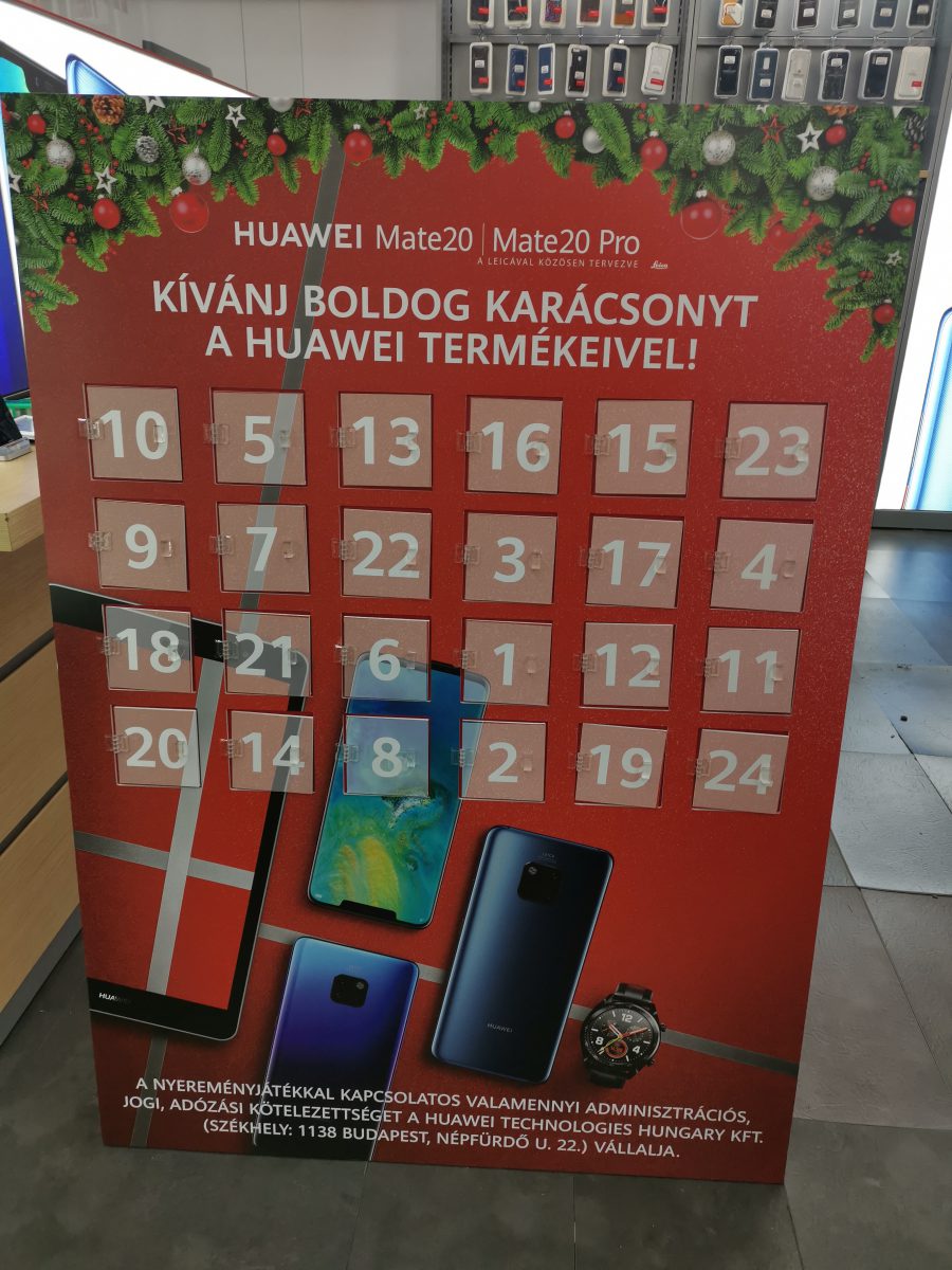 Adventi Huawei nyereményjáték a MediaMarktban