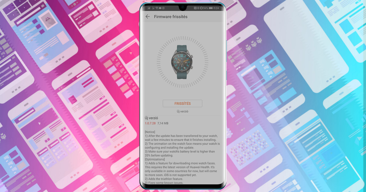 Megérkeztek az új számlapok a Huawei Watch GT-re