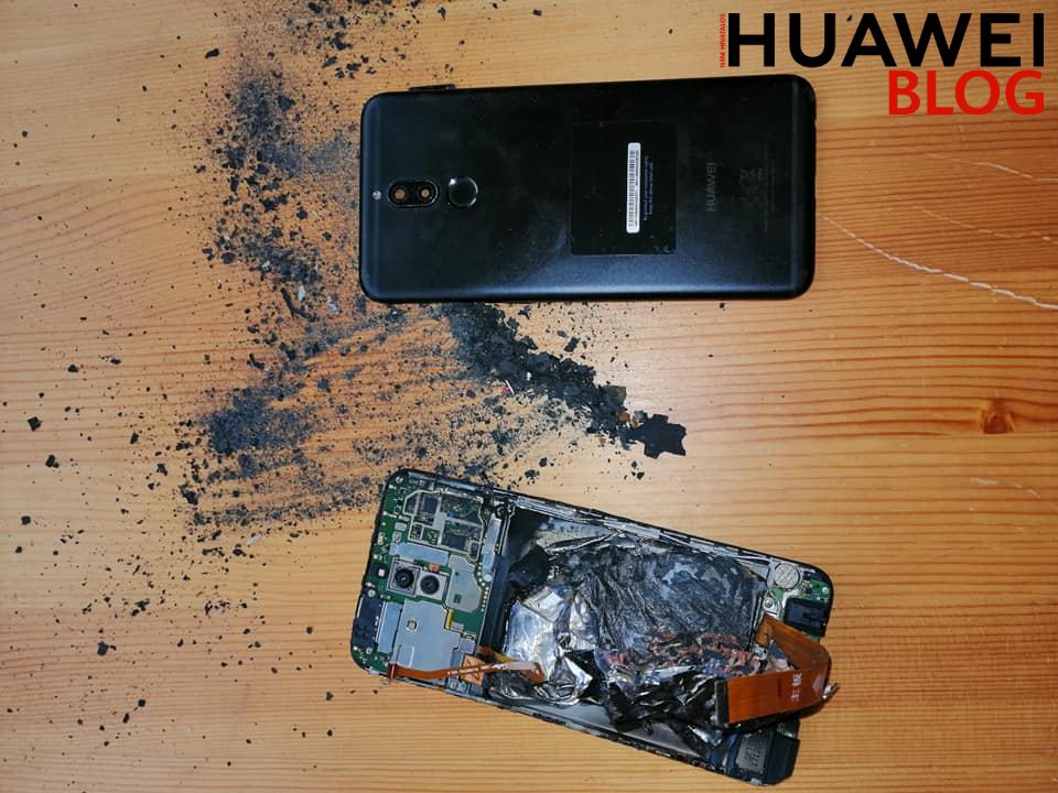 Kigyulladt a felpúposodott Huawei Mate 10 Lite akkumulátora