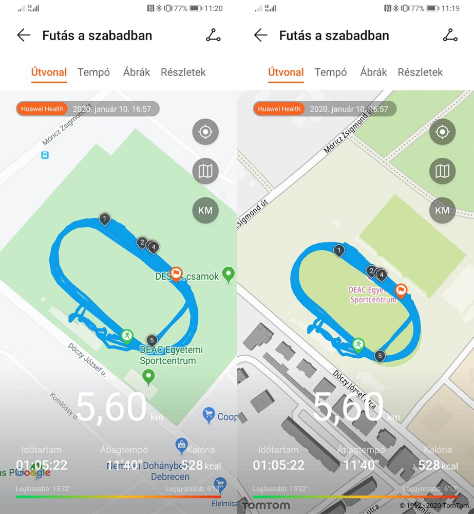 A Huawei Egészség alkalmazás már a TomTom térképet használja