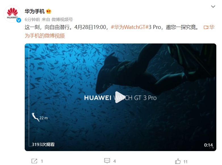 Búvárkodásra is jó lehet majd a Huawei Watch GT 3 Pro
