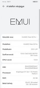 HUAWEI Mate 50 Pro okostelefon EMUI 13-mal